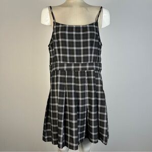 Divided H&M Y2K Black and White Plaid Mini Dress L